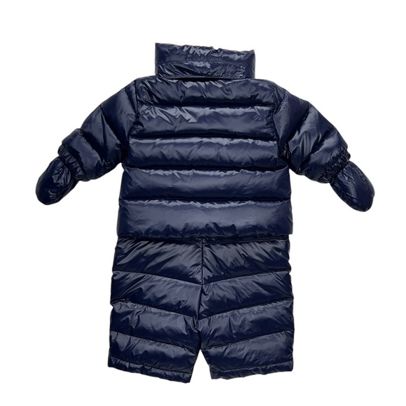 Ralph Lauren Size 3 Months Down Puffer Snowsuit Navy Blue Jacket Pants New NWT - Picture 2 of 10